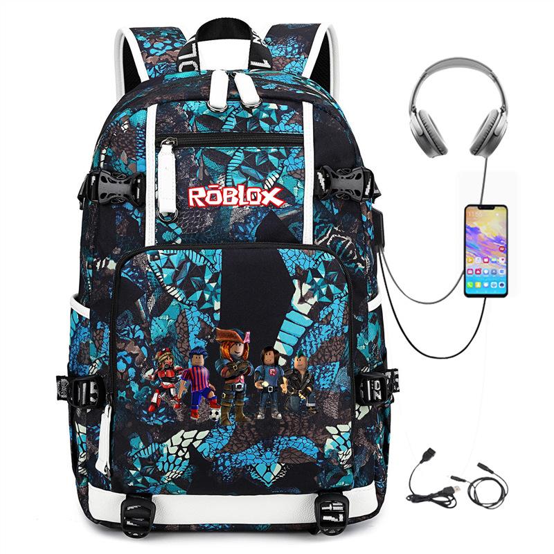 Cartoon Game Merchandise With Usb Hiking Bag College Students Outdoor Travel Large Capacity Backpack Bag