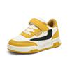 525 Children's Wear-resistant Little White Shoes Classmates 2025 New Boys Casual Sports Shoes Girls Leather Soft Baseplate Shoes