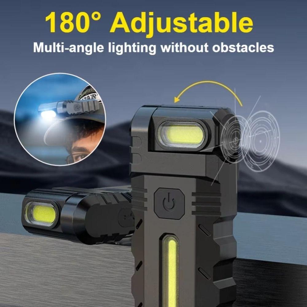 USB Rechargeable EDC Pocket Torch 1000mAh Battery Rechargeable Flashlight Emergency Lighting