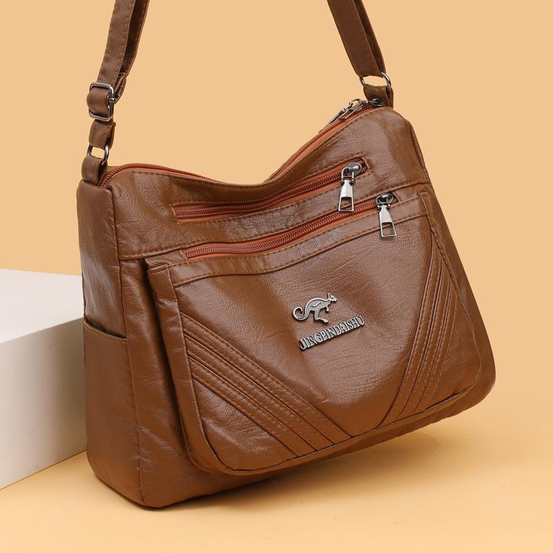 Multi-compartment Simple All-match Middle-aged and Elderly Mother's Large-capacity Casual Shoulder Crossbody Bag