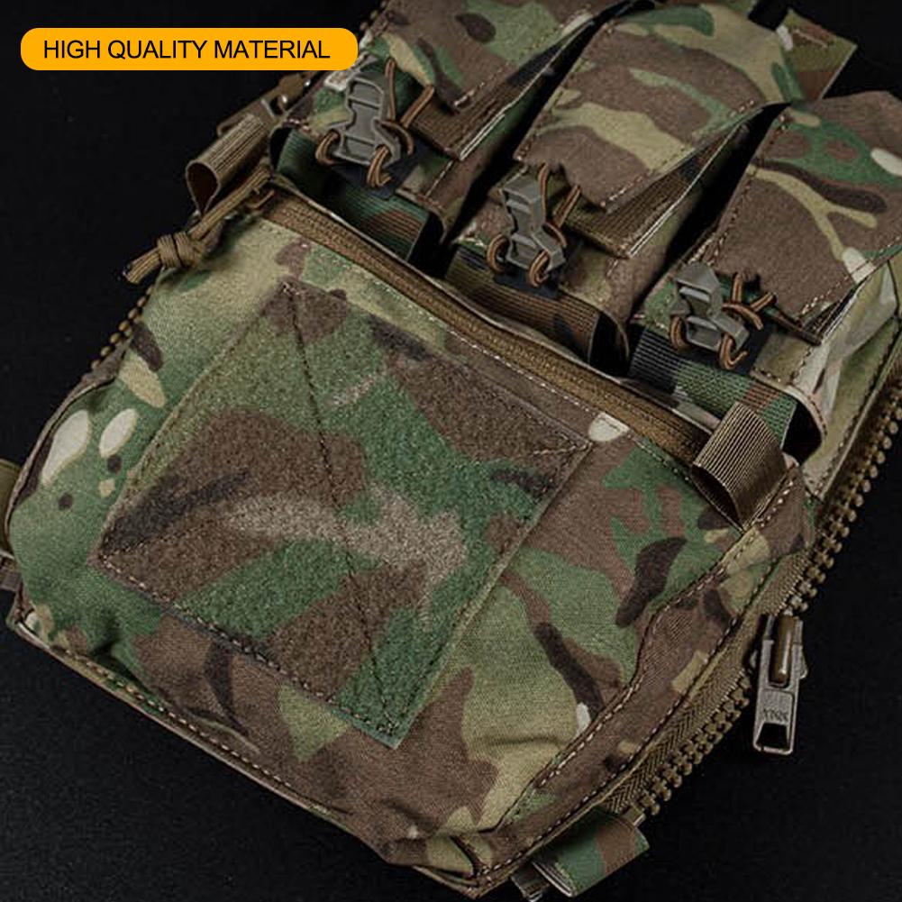 1Pc V5 FCPC Sport Vest Back Panel Zipper on Backplate Airsoft Vest Expansion Bag Triple Pouch Vest Plate Carrier Accessories