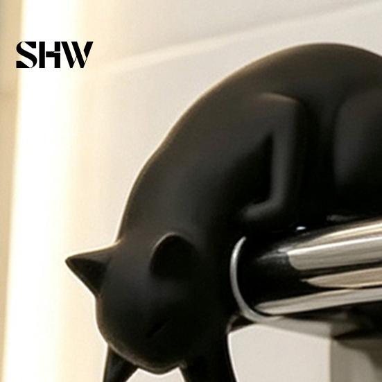 Verspielte Haushaltsorganisationswerkzeuge 3D-gedruckter Katzen-Regal-Sitzer mit Laterne, Skurrile Figuren-Haken für Wanddekoration im Handarbeitsstil Schlüssel, Dekorativ