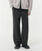 MUSINSA STANDARD Cotton Deep Tuck Wide Elastic Waist Pants [Dark Gray]