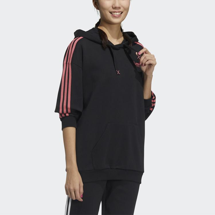 Adidas Neo W Artist Sweat New Year Printed Hooded Pullover Sports Sweatshirt Women Sweatshirt Black GL8097