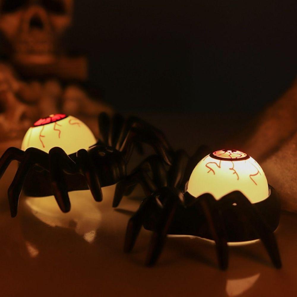 Interesting Halloween Spider Light Burst Eyes Halloween Lamp Glowing LED Night Light  Haunted House