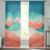 Gradient Geometry Mountain Abstract Sheer Curtains Modern Gauze Curtain for Living Room Bedroom Voile Yarn Curtains