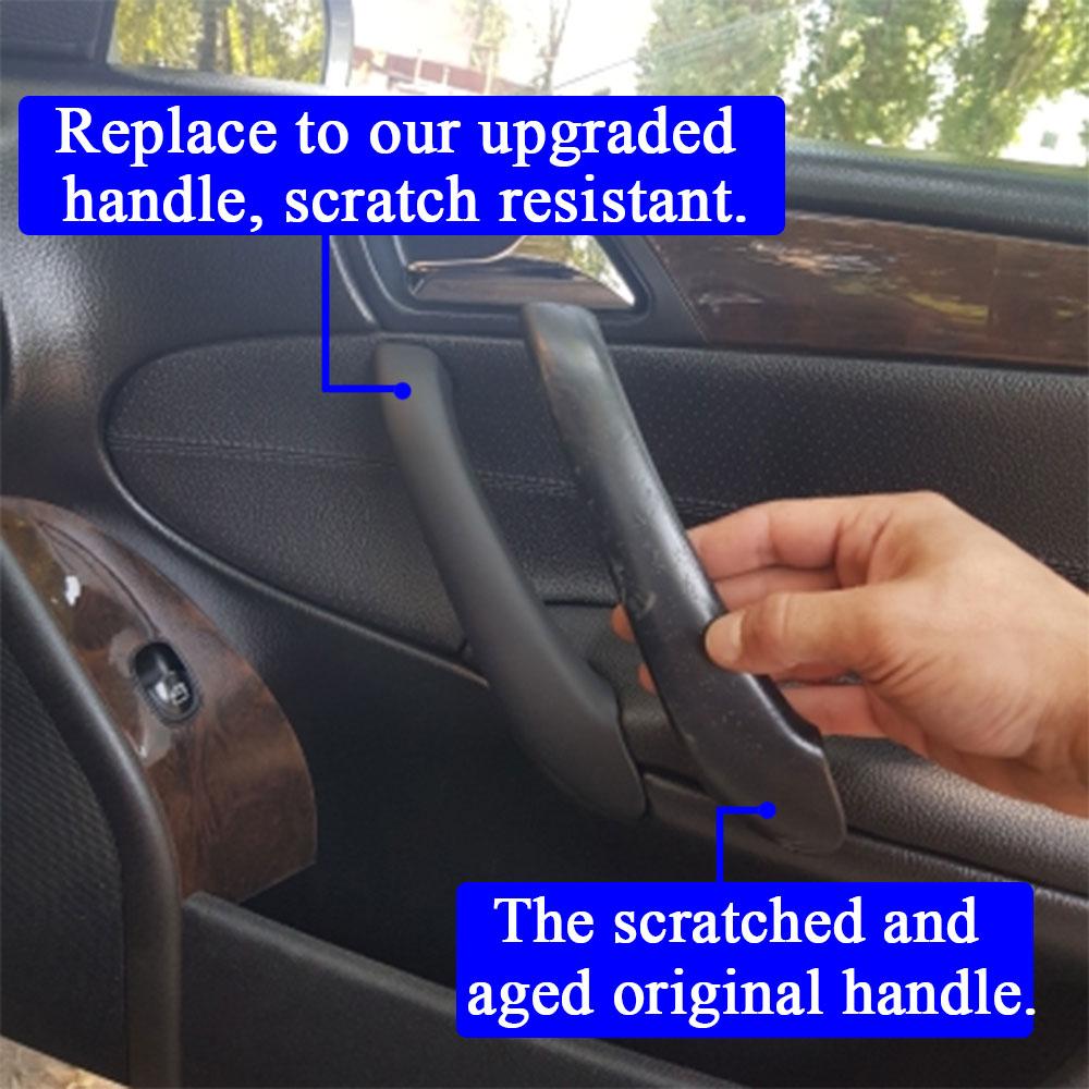 2PCS/4PCS Car Interior Black Beige Gray Front Door Pull Handle Set Replacement For Mercedes Benz W203 C Class Sedan