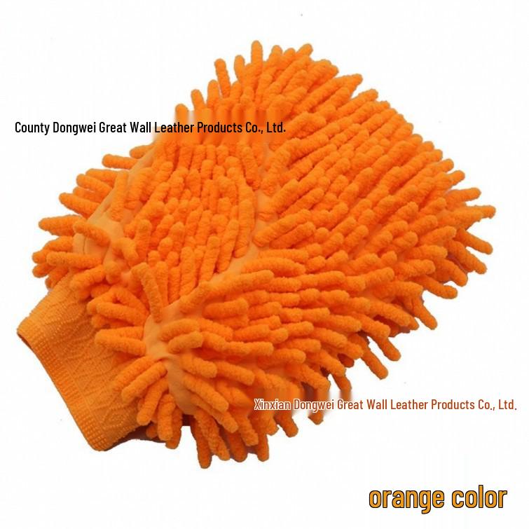 Dual-Sided Chenille Coral Fleece Car Wash Gloves