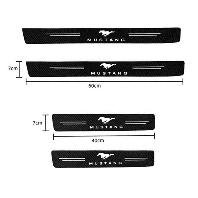 Car Stickers Trunk Door Sill Protective Strip for Ford Mustang Logo GT Fiesta Ranger Focus Door Threshold Anti Scratch Tape FE7