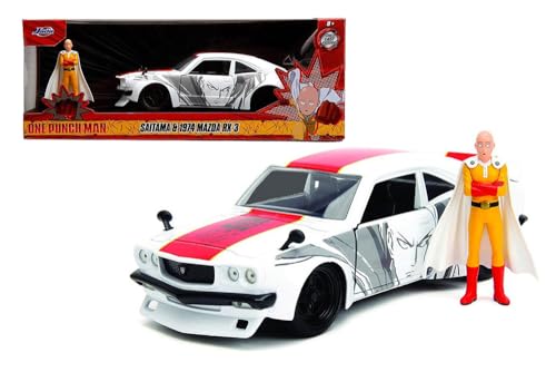 

One-Punch Man merchandise: 7cm Saitama figure & 1/24 scale 1974 Mazda RX-3 diecast car (JadaToys) [Parallel Import]