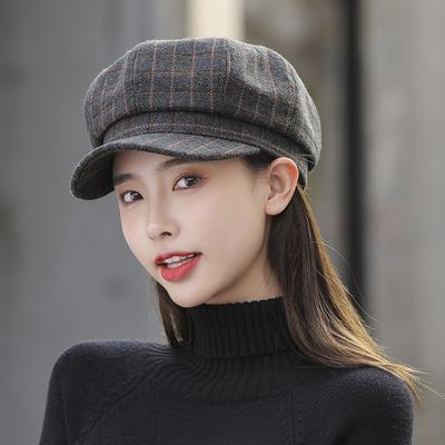 Autumn Winter Women's Hat Fashion Octagonal Hats Women's British Korean Japanese Beret Fashion Simple Duck Tongue Hat