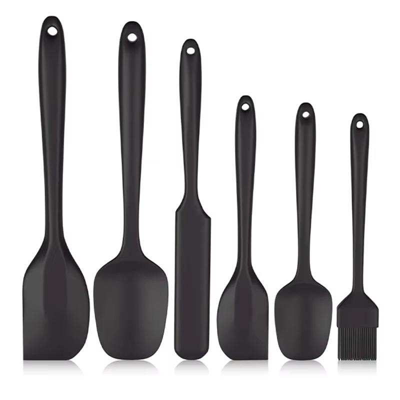 6Pcs Non Stick Spatula Set Cooking Utensils Set Silicone Cream Butter Cookie Cake Spatula Baking Pastry Scraper Spatula Turner