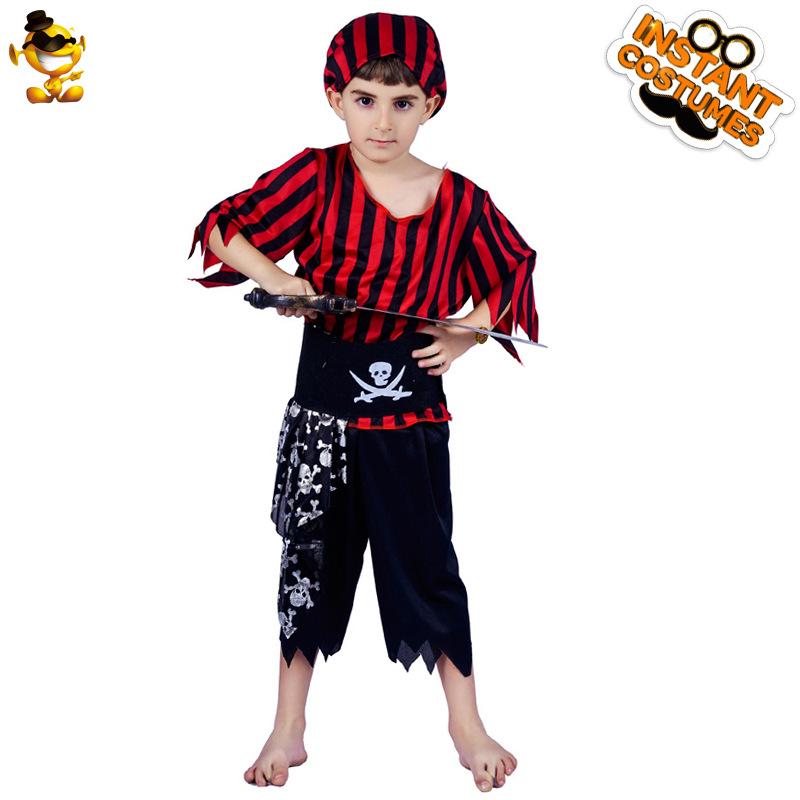 Halloween Children s Male Pirate Costumes Little Boys Pirate Cosplay Costumes Stage Performance Costumes Distribution S/4-6 years old 104-116cm