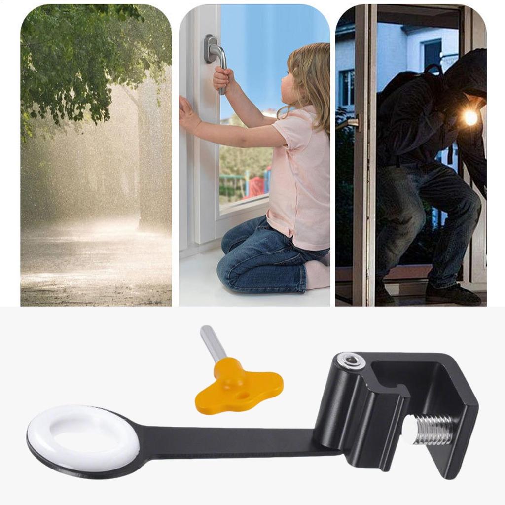 Aluminum Alloy Window Lock Stopper Sliding Window Anti-theft lock Window Sliding Door Baby Kids Child Safety Doors Lock