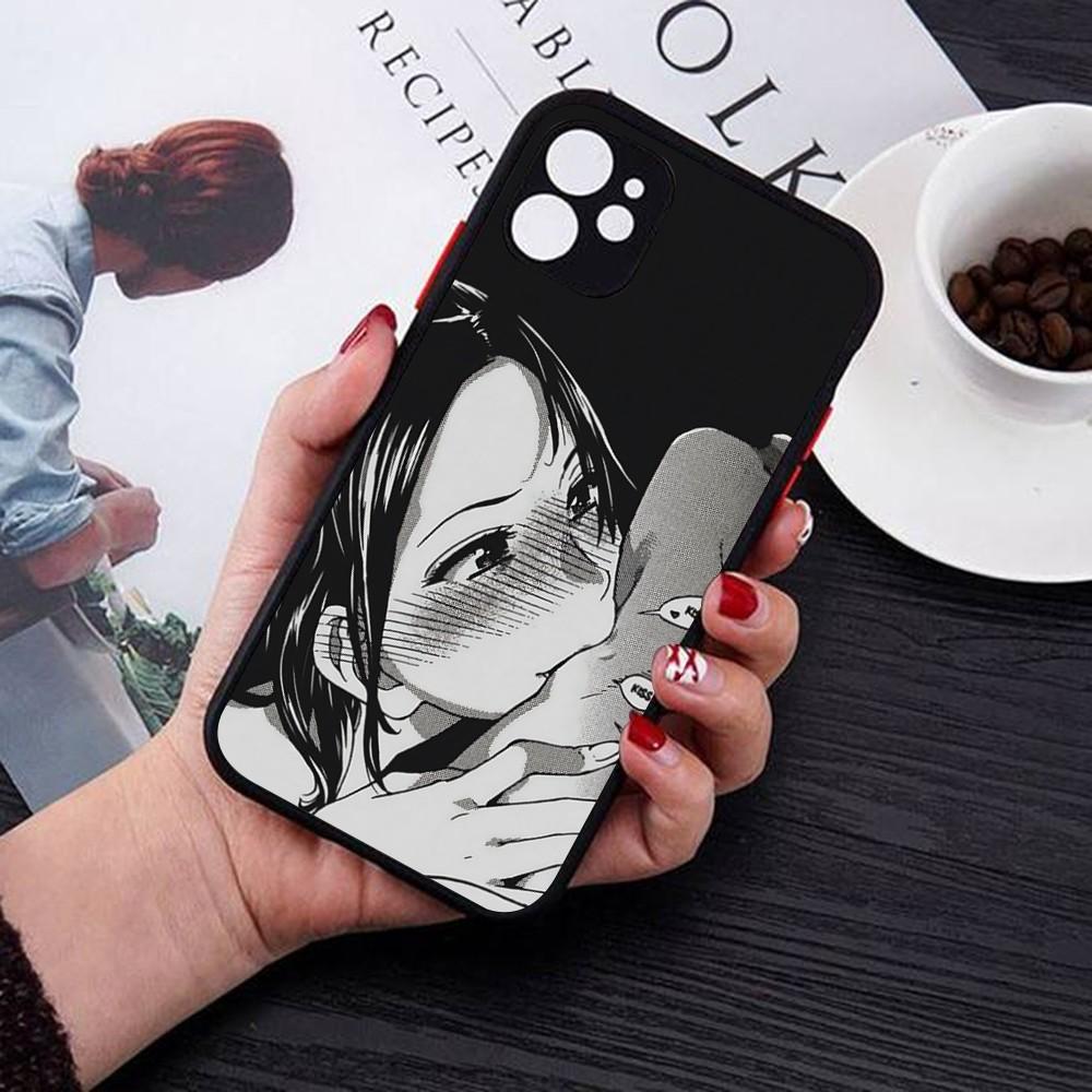 Cute Girl Trend Anime Phone Case For IPhone 14 11 12 13 Mini Pro Max 8 7 Plus X XR XS MAX Translucent Matte Cover