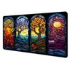 Quadruplepanel Stained Glass Style Fantasy Landscape Design Mouse Pad Desk Mat Gaming Pad Computer Keyboard Mouse Pads Mousemat