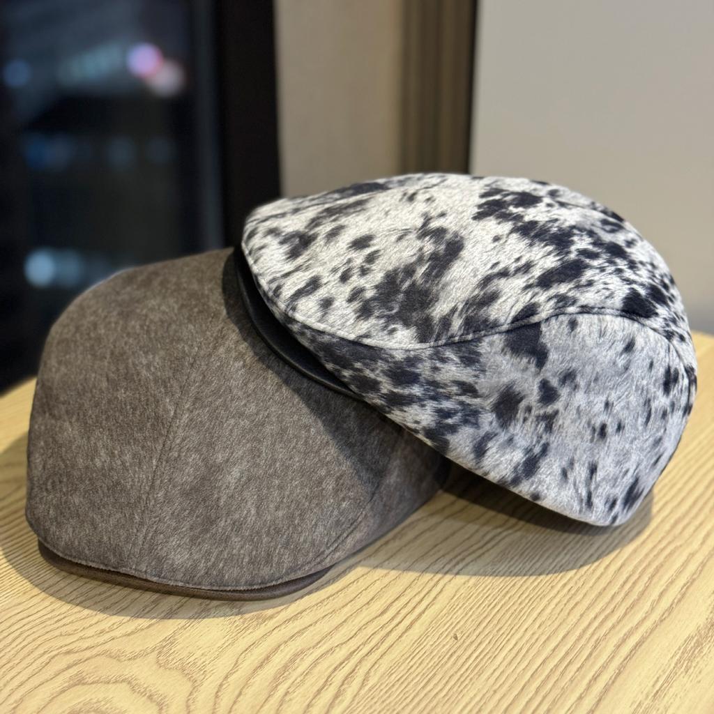 New Autumn and Winter Leopard Print Forward Hat for Girls Hot Girls Big Hat Peaked Hat Fashionable Temperament Brown Painter Hat