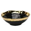 Ceramic White Steak Plate With Gold Edge Breakfast Tray Retro Bowl Dessert Pasta Dishes Western Food Container Ramen Bowl 1pcs