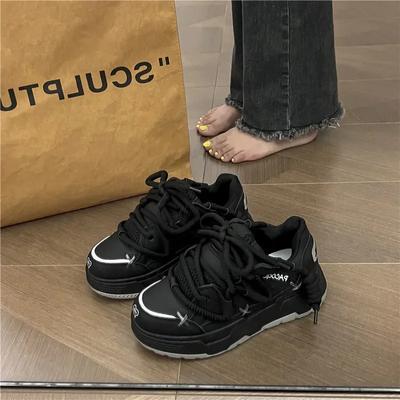 Schuhe mit dicker Sohle, Mode, runde Zehen, flache Schuhe, bequeme vulkanisierte Schuhe, neue Designer-Turnschuhe, Zapatillas Mujer