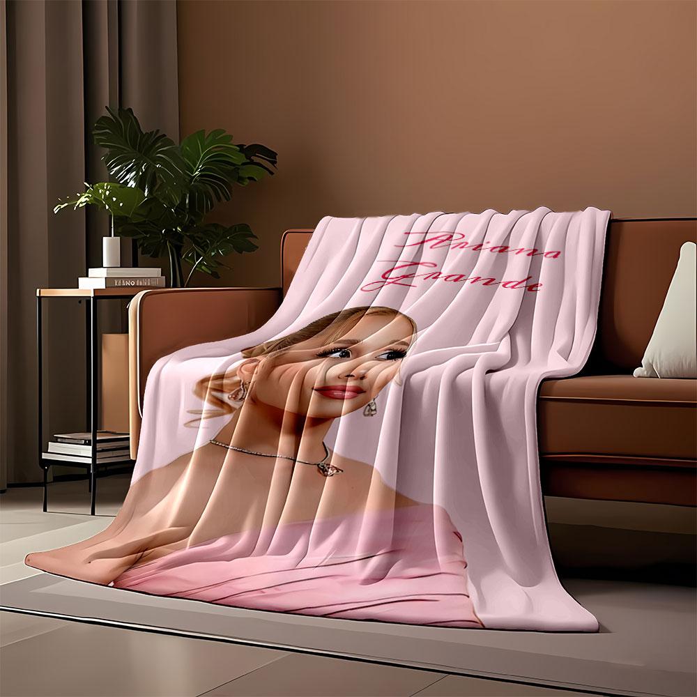 Pink Elegant Portrait Blanket for All Seasons Blanket Lunch Break Throw Gift