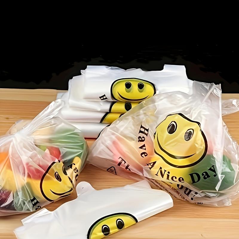 50pcs Reusable Plastic Shopping Bags with Handles - Durable, Spacious & Lightweight - Ideal for Retail, Home, and Grocery Stores, Shopping Bags