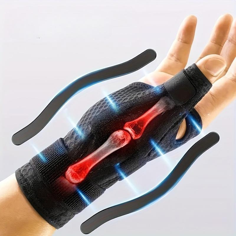 2 Stück Verstellbare Handgelenk- und Daumenstützbandagen - Ergonomische Handgelenkbandage mit Klettverschluss, Rechts-/Linkshänder-Anwendung, für Hand-/Handgelenkstabilität