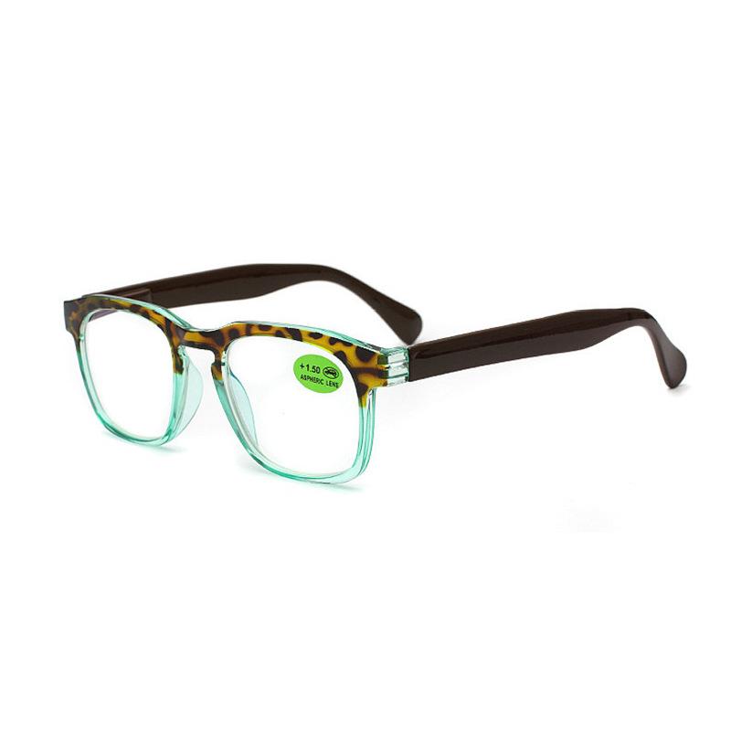 

1612 Anti-Blue Reading Glasses Men And Women Korean Tide Large Frame Square Frame Ultra-Light High Definition Spring Foot Reading Glasses anti-blue light + 400 degree reading glasses