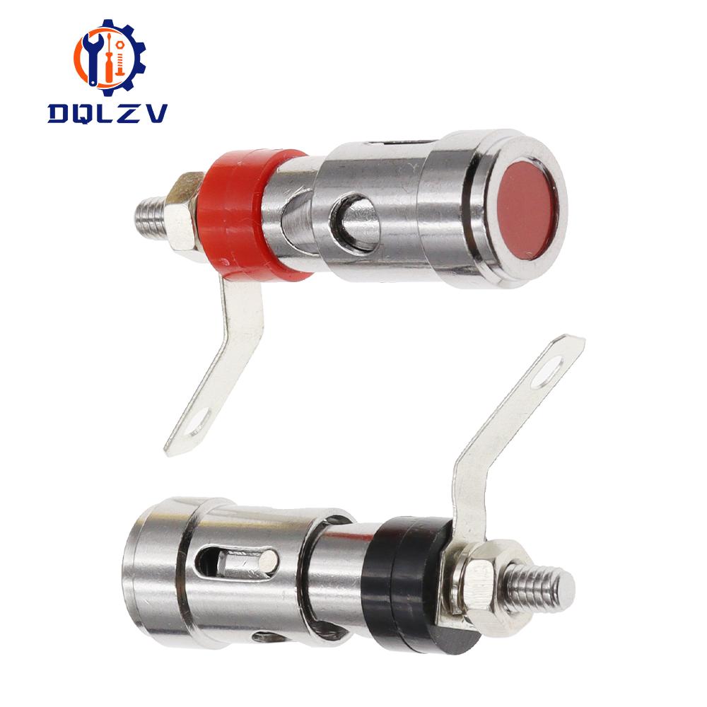 2PCS Gold-plated push-Type Spring Terminal Speaker Amplifier Spring Self-Locking Socket Push-Type Terminal