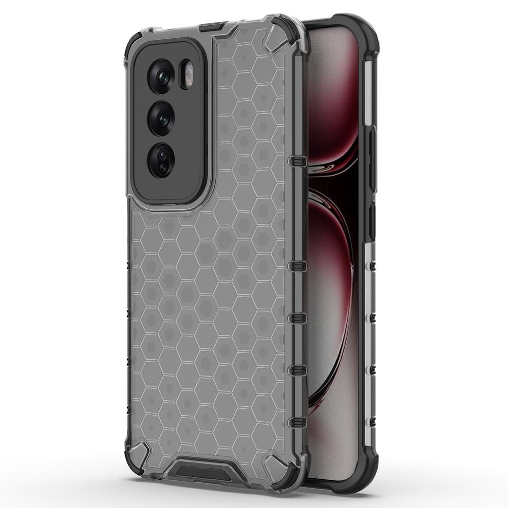 For Oppo Reno12 5G (Global) Case PC+TPU Phone Cover Honeycomb Shape Cushioning Shockproof