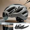 PJT Nowy LEDowy Kask Rowerowy Z Wizjerem Przeciwsłonecznym Ładowalny LED Męski Kask Rowerowy Osłona Przeciwsłoneczna Kaski Rowerowe Drogowe MTB