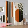 2pcs,2D plane printing Contemporary Curtains Retro Geometry Versatile Polyester (without rod) Art Deco Festive Use for Living