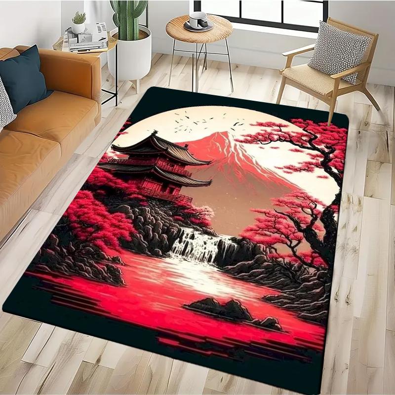 

2026 New Retro Landscape Paintings Carpet Rug for Bedroom Living Room Sofa Home Doormat Decor,Large Kids Play Non-slip Floor Mat 40x60cm