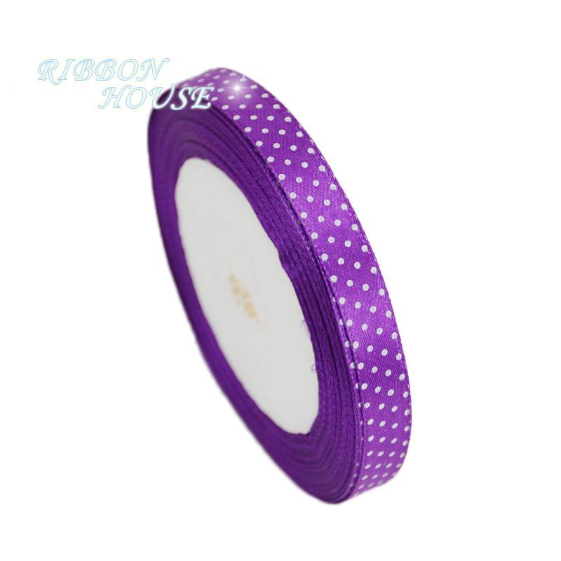 (25 yards/roll) 10mm dots printed cartoon satin ribbon gift wrap decoration lace ribbons