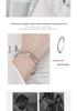 Silver-Plated Bohemian Mobius Strip Cuff Bracelet for Women