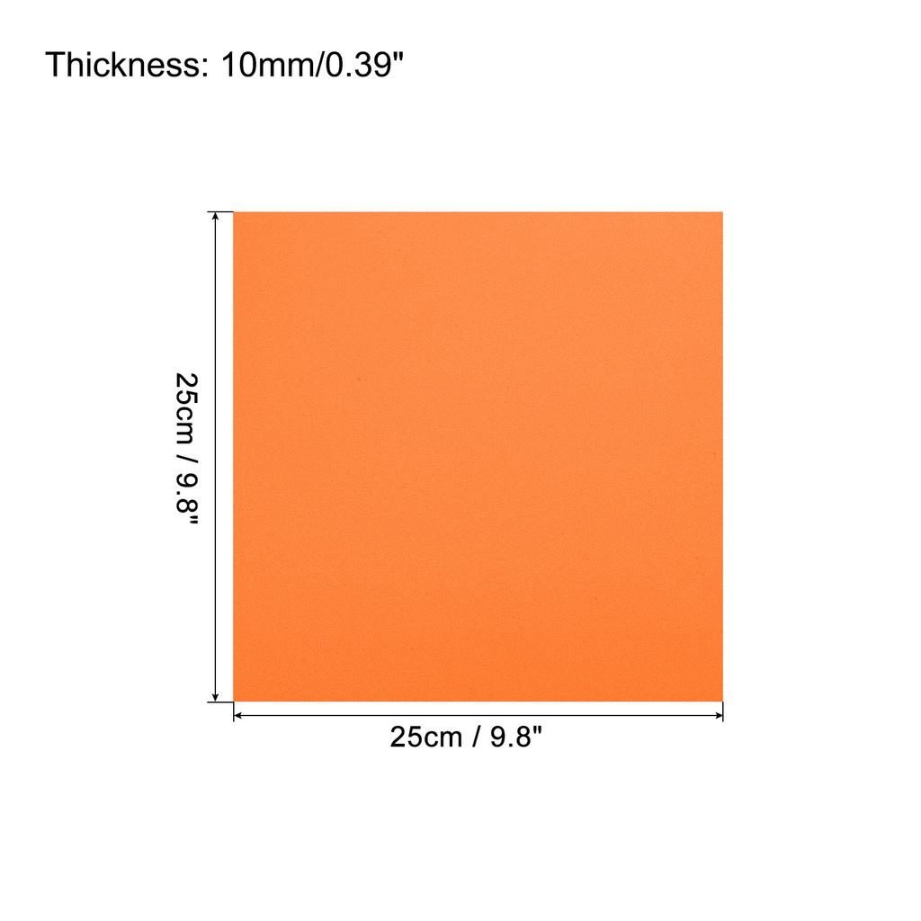 EVA Foam Sheets Orange 9.8 Inch x 9.8 Inch 3/5/7/10mm Thick Crafts Foam Sheets for Costumes, Arts and Crafts Projects