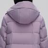 Snow Flying Women's Hooded Mid-Length Down Jacket