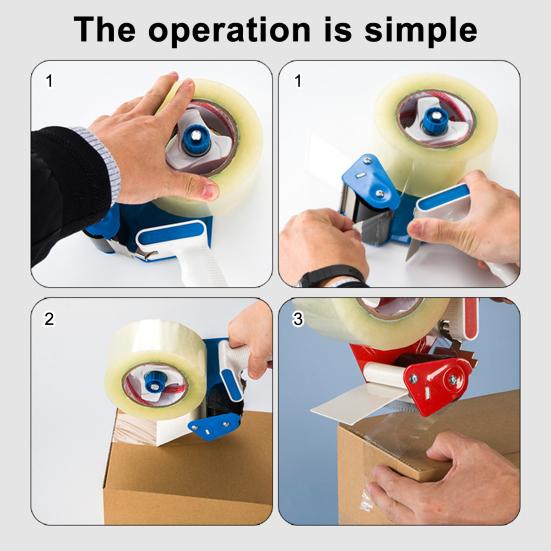 2 Inch Wide Red Packing Tape with Dispenser Heavy Duty Shipping Tape for Packaging Large Commercial Grade Grade Packing Tool