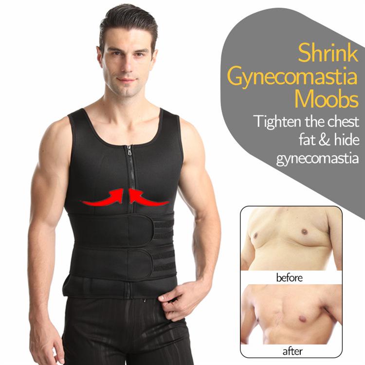 Gilet Sudorifero Modellante da Uomo - Taglia Grande Waist Trainer Corsetto Sportivo