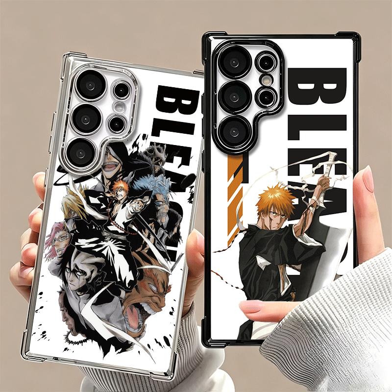 Anime Bleach Desgin Plating Phone Case For Samsung Galaxy S24 S25 FE S26 Edge S23 Ultra S22 S21 Plus S20 Anti-Fall Airabag Cover