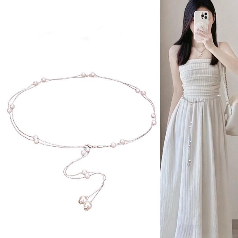 Elegant Pearl Waist Chain Belt for Women - Coco Style Summer 2026.