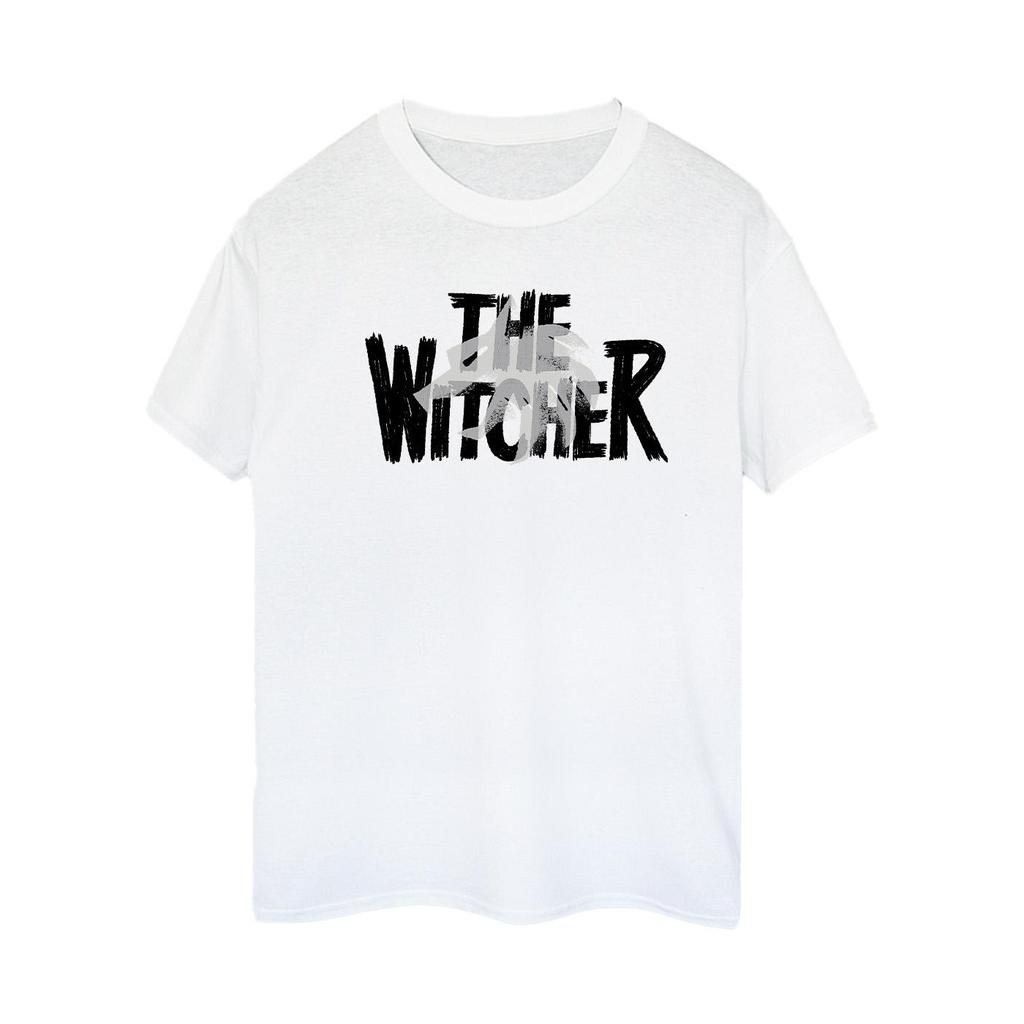 Netflix Womens/Ladies The Witcher Wolfhead Witcher Cotton Boyfriend T-Shirt