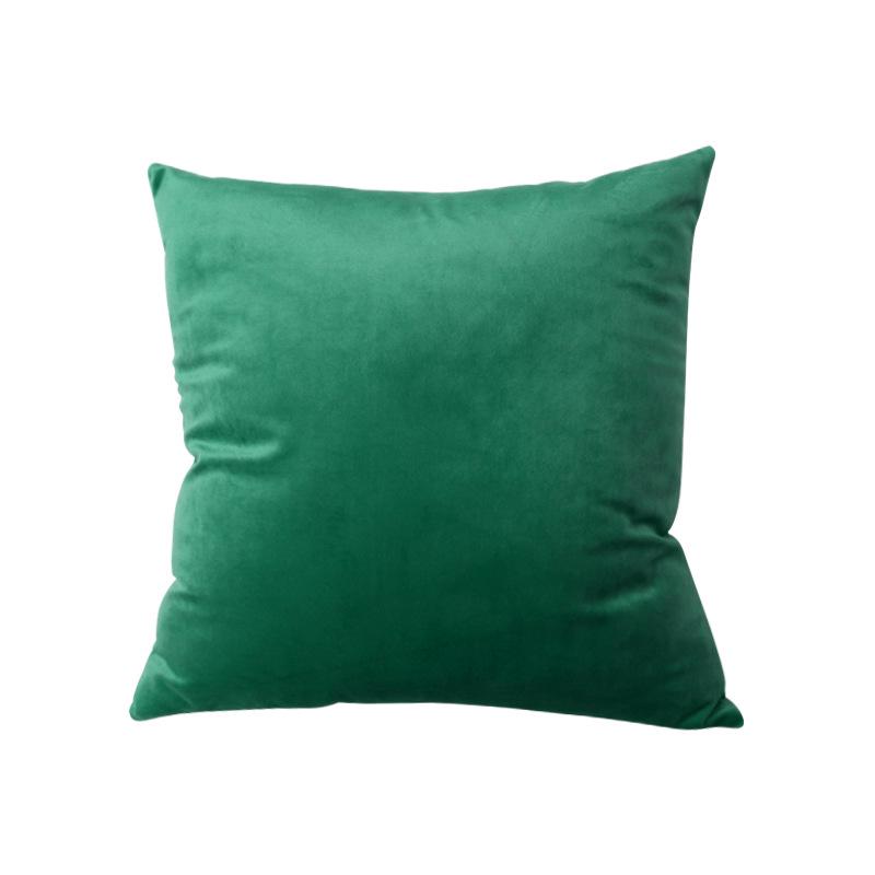 Solid Color European Style Pillow Case Office Velvet Pillow Home Waist Pillow Cushion