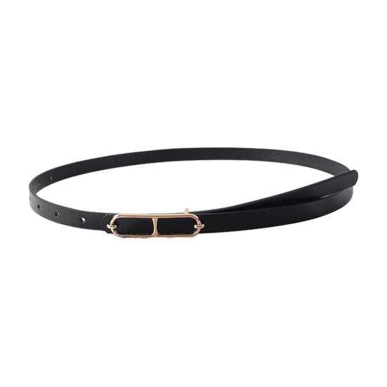 Women Belt Multi Holes Design Adjustable Length Imitation Leather Belt Dress Shirt Jeans Waistband Fashion Accessories