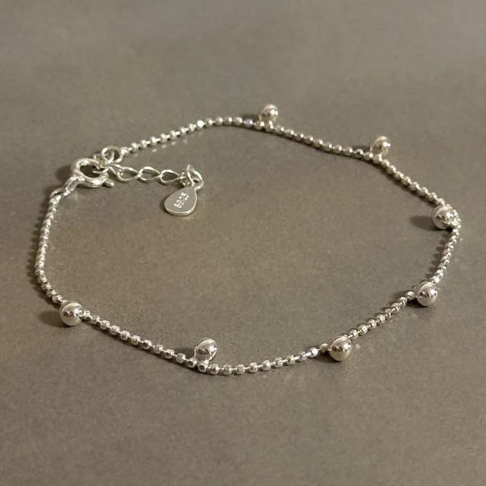 925 Silver Silver Ball Drop Chain Bracelet