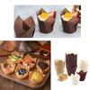 50Pcs Tulip Muffin Liners Greaseproof Cupcake Baking Cups Elegant Cake Wrappers for Weddings Baby Showers Parties Celebrations