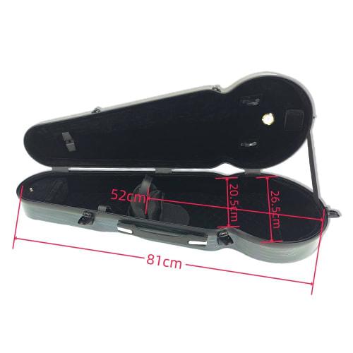 Vetimobato Viola Case, 16-inch, Adjustable Interior Fits 15-16.5-inch Violas, Carbon Fiber Hard Shell, Ultra Lightweight & Impact Resistant, Two Bow H