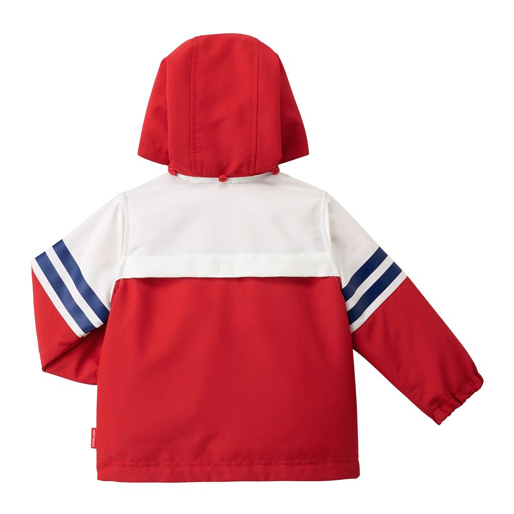 MIKIHOUSE Kids UV Protection Lightweight Mountain Windbreaker Red Logo