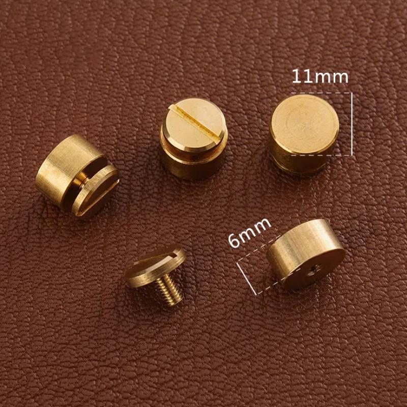 5Set High Quality Solid Brass Rivet And Screws Diy Leather Bag Decoration Suitcase Botton Feet Rivet Accessories