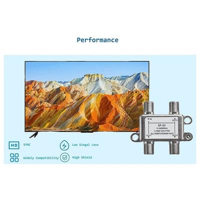 5 To 2400MHz TV Antenna Satellite Splitter Cable TV Signal Receiver Distributor TV Satellite Splitter Coaxial Cable Antenna