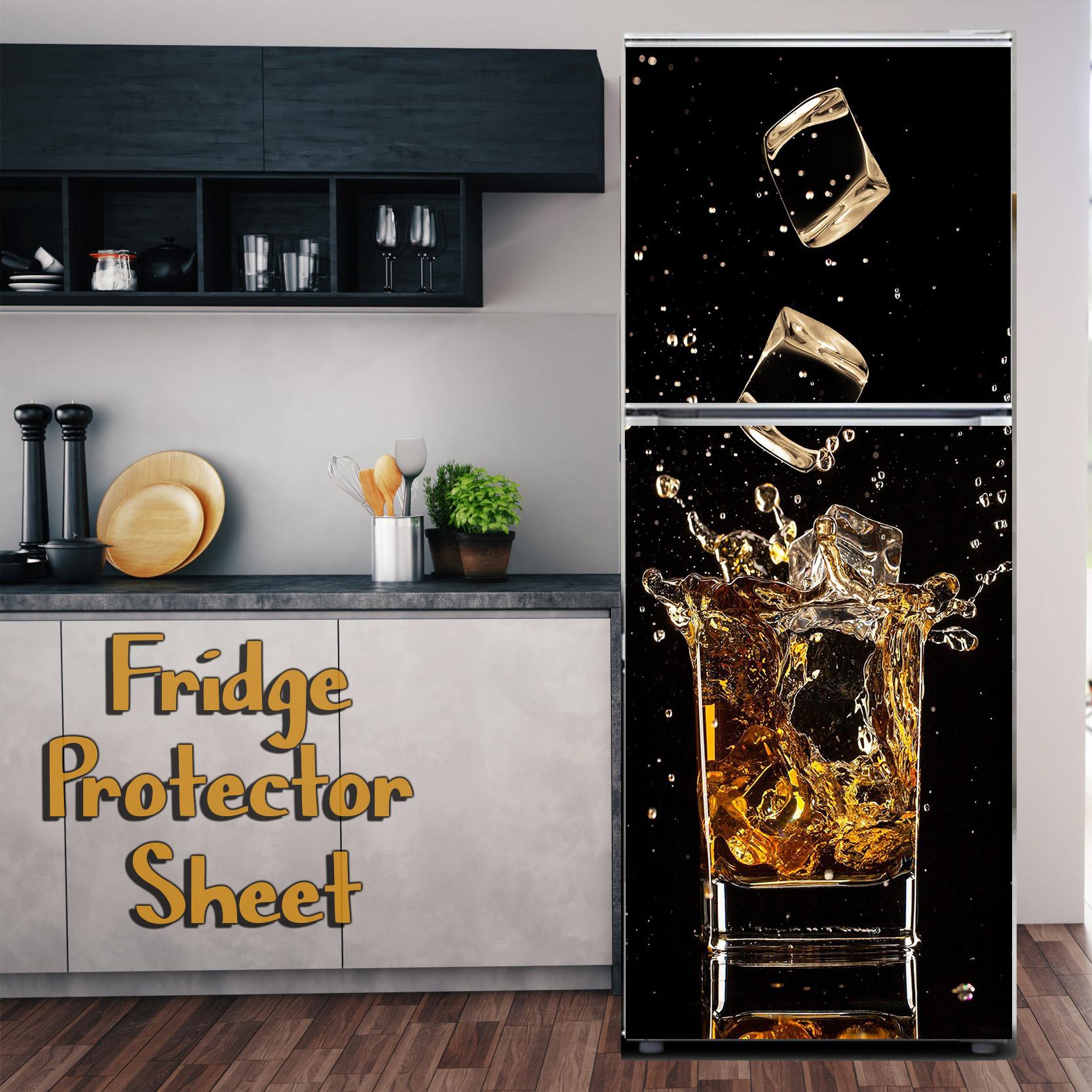 

Наклейки на холодильник, крышка холодильника, дверь, пейзаж, растение, морской винил, самоклеящаяся кухонная мебель, декор, наклейка для морозильной камеры, сделай сам 60x150cm